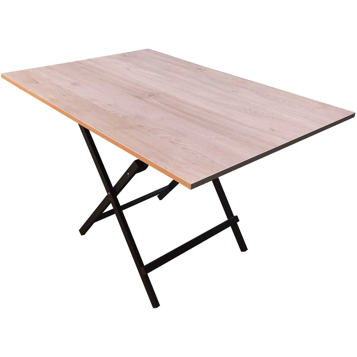 Mesa Plegable Rectangular Abre Facil Tapa Melamina